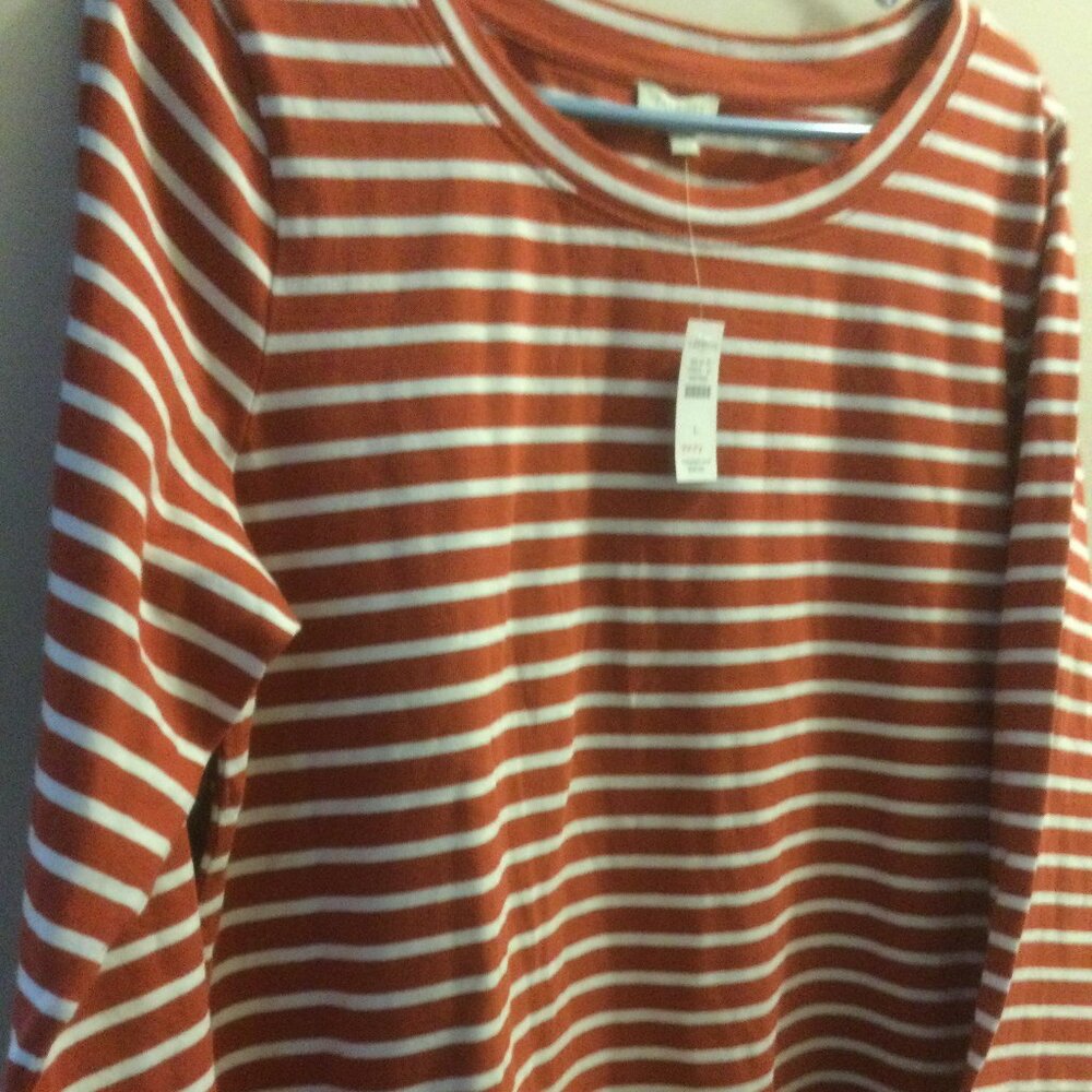 Talbot's Long Sleeved Striped Shirt